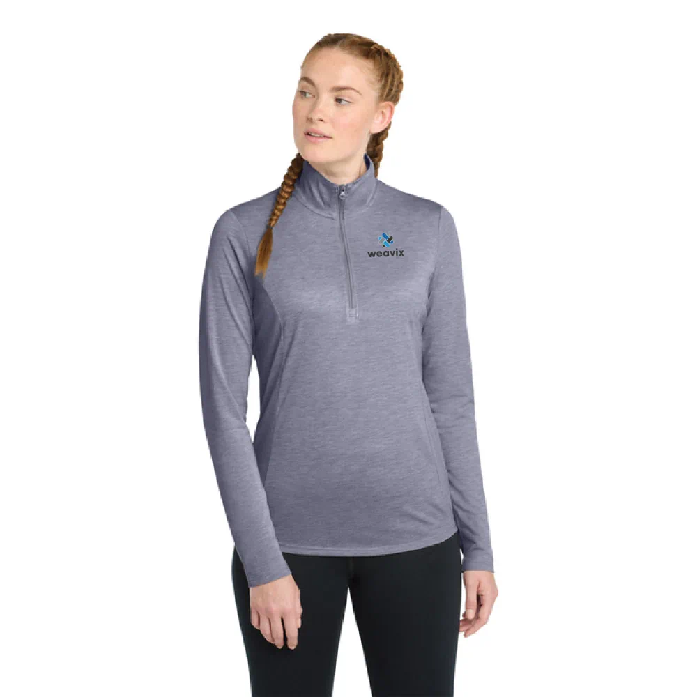 Sport-Tek® Women's PosiCharge® Tri-Blend Wicking 1/4-Zip Pullover - Image 2