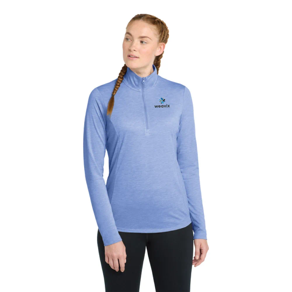 Sport-Tek® Women's PosiCharge® Tri-Blend Wicking 1/4-Zip Pullover