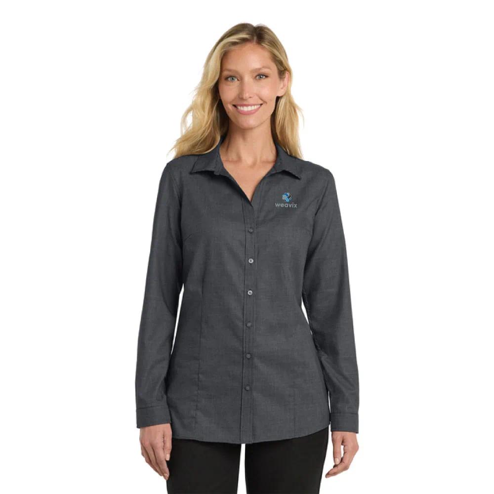 Port Authority® Women's Pincheck Easy Care Shirt - Image 2