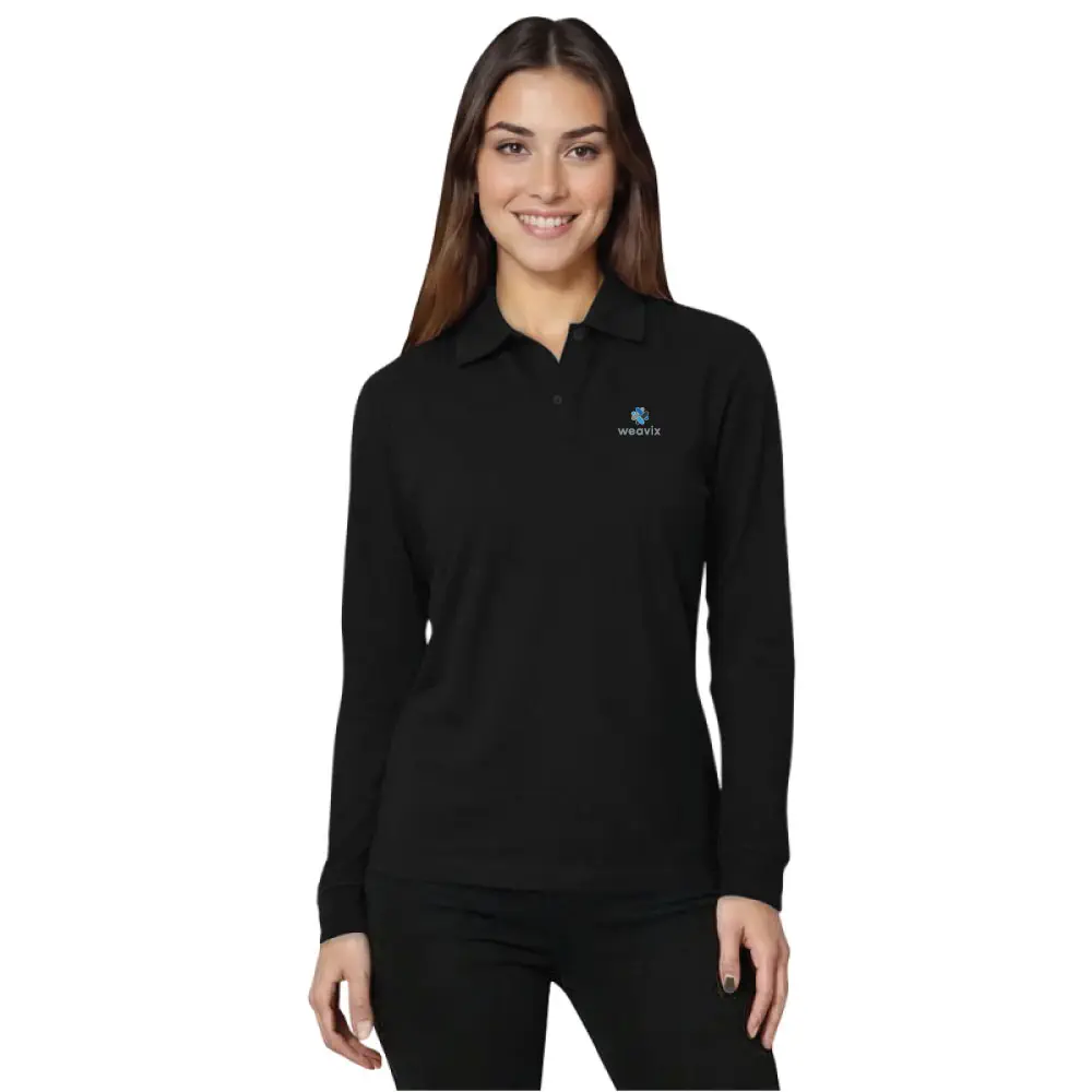 Ladies' Soft Touch L/S Pique Polo - Image 2