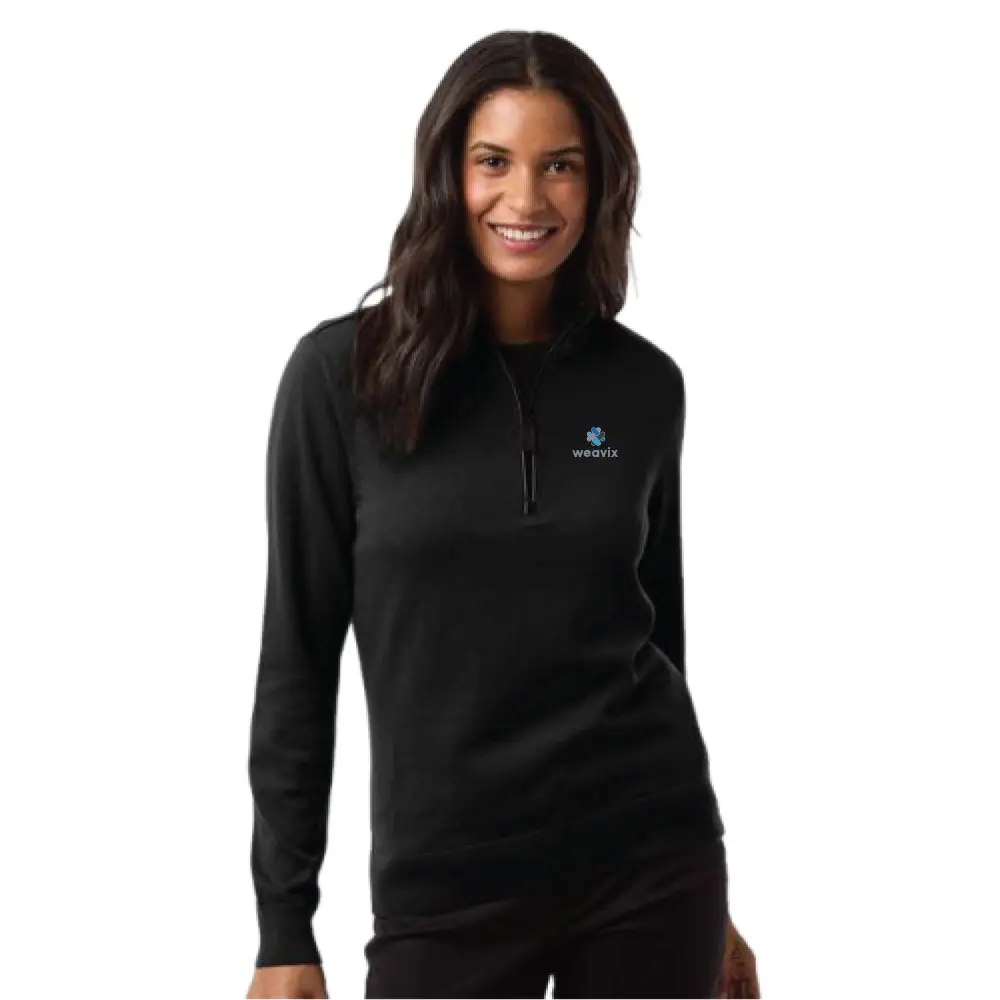 Devon & Jones Women's New Classics Quarter-Zip Sweater - Image 2