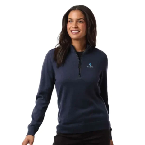 Devon & Jones Women's New Classics Quarter-Zip Sweater